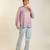 Blue printed italin sathin shirt