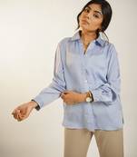 Oinon pink italin sathin shirt