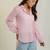 Blue printed satin strped shirt