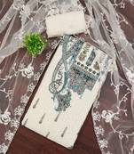 Women's multi embroidered georgette dress material