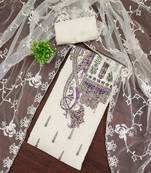 Women's multi embroidered georgette dress material