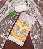 Women's multi embroidered georgette dress material