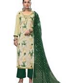 Women's multi embroidered viscose banarasi dress material