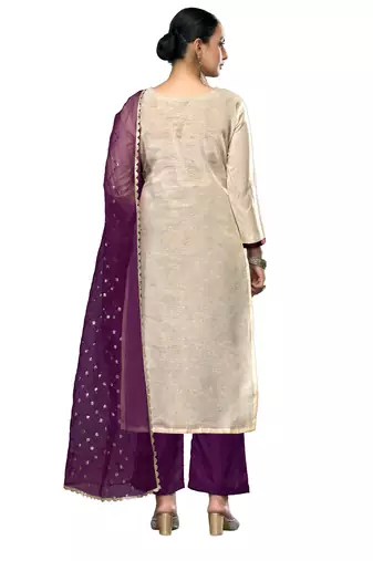 Women's multi embroidered viscose banarasi dress material