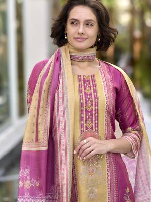 Women's Gorgeous Silk Blend Embroidery Straight Kurta with Pant And Dupatta Set 4