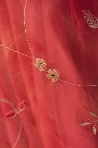pink plain cotton silk lehenga