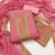 Women's pink unstitched embroidered georgette dress material 