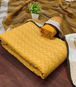 Women's yellow weaving cotton jacquard dress material