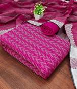 Women's pink weaving cotton jacquard dress material