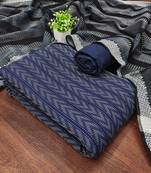 Women's blue weaving cotton jacquard dress material