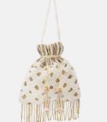 Off-white Pearl & Gold Hand-Beaded Potli Bag