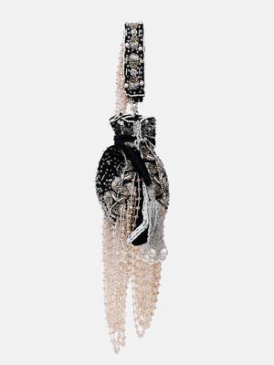 Black Velvet Embroidered Bridal Potli bag 3