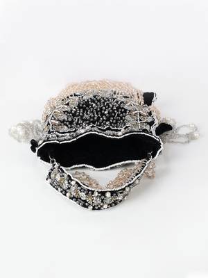 Black Velvet Embroidered Bridal Potli bag 5