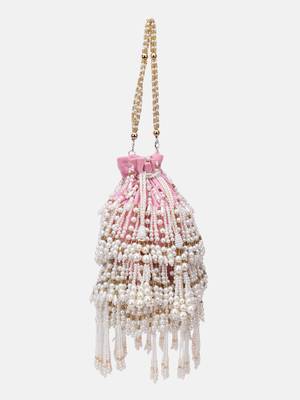 Baby Pink bridal potli bag 3