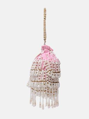 Baby Pink bridal potli bag 4