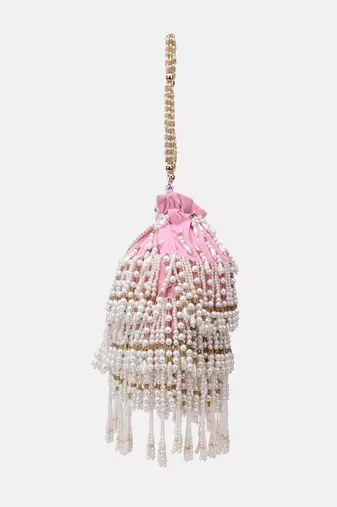 Baby Pink bridal potli bag