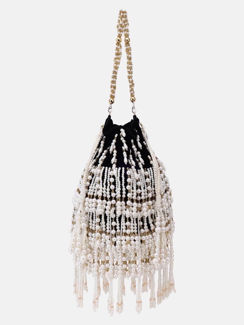 Black Designer Potli Indian bag