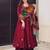 Gorgeous Women's Embroidery Chanderi Fabric Flared Kurta, Palazzo and Dupatta Set