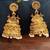 White high gold plated antique jhumka earrings – traditional ethnic temple jewelry for women