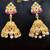 Ruby white short jhumka earrings with full american diamond stone – elegant party wear design