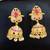 Ruby white american diamond kemp jhumka earrings – full stone traditional south indian style