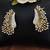 White american diamond stud earrings – full stone high gold polish tops for women’s party & daily wear
