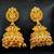 Pearlsouth indian temple jhumka earrings – high gold polish traditional jewelry