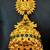 Green south indian temple jhumka earrings – high gold polish traditional jewelry