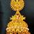 Peach south indian temple jhumka earrings – high gold polish traditional jewelry