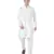 White cotton solid kurta set