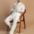 Off-white plain dupion kurta set