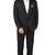 Black notched lapel blazer with trousers