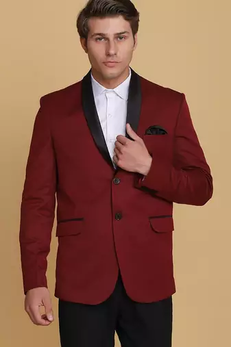 Maroon men tuxedo