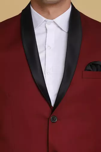 Maroon men tuxedo