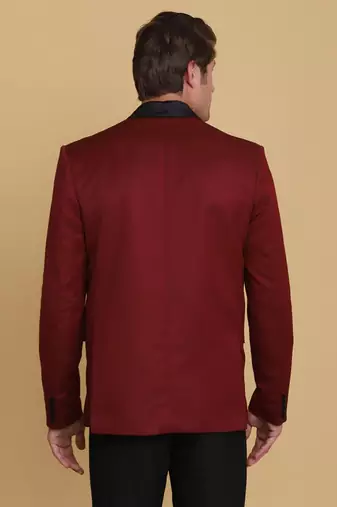 Maroon men tuxedo