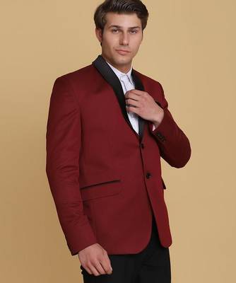 Maroon men tuxedo 5