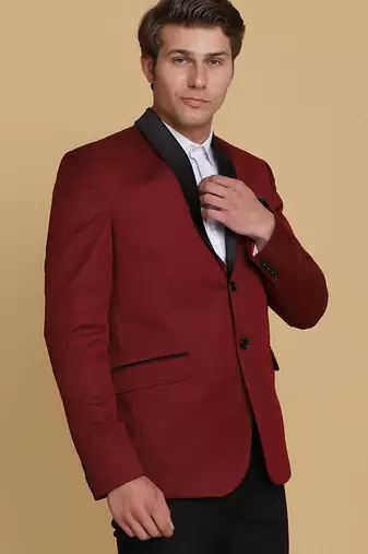 Maroon men tuxedo