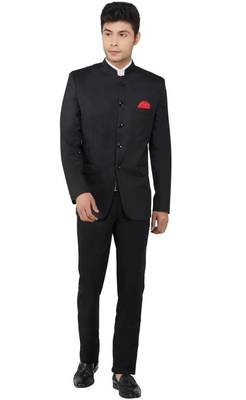 Black bandgala suit for men 2