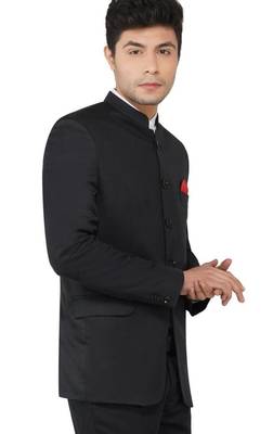 Black bandgala suit for men 3