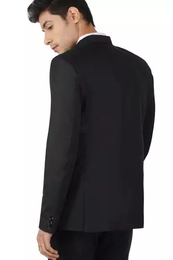 Black bandgala suit for men