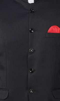 Black bandgala suit for men 5