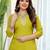 Women's Viscose Slub Embroidered Straight Kurta with Pant And Dupatta Set