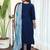 Women's Viscose Slub Embroidered Straight Kurta with Pant And Dupatta Set