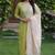 Women's Viscose Slub Embroidered Straight Kurta with Pant And Dupatta Set