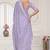 lavender sequin zarkan embroidered border saree with blouse piece