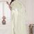 cream sequin zarkan embroidered border saree with blouse piece
