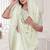 cream sequin zarkan embroidered border saree with blouse piece