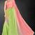 green digital printed swarovski stone border work saree