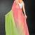 green digital printed swarovski stone border work saree