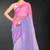 purple digital printed swarovski stone border work saree